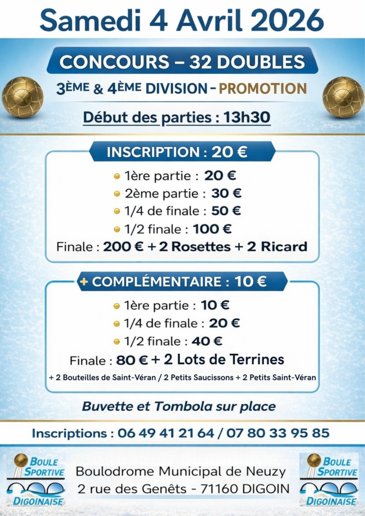 Concours 32 D 3 & 4 - 04 04 2026